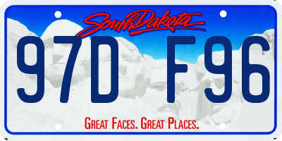 SD license plate 97DF96
