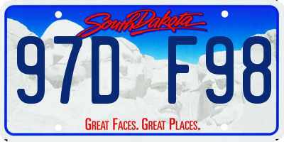 SD license plate 97DF98