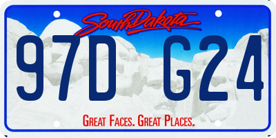 SD license plate 97DG24