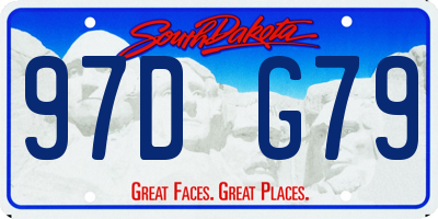 SD license plate 97DG79