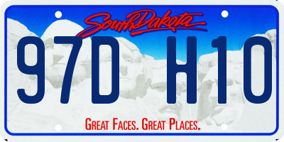 SD license plate 97DH10