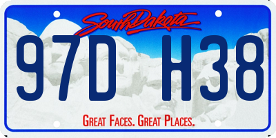 SD license plate 97DH38