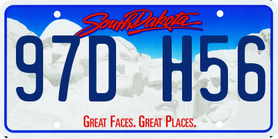 SD license plate 97DH56