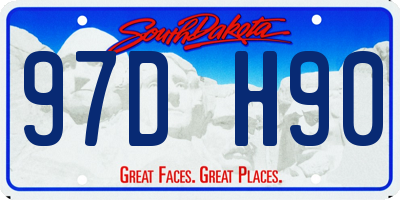 SD license plate 97DH90