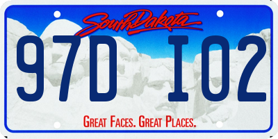 SD license plate 97DI02