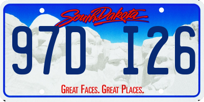 SD license plate 97DI26