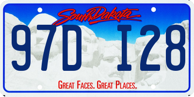 SD license plate 97DI28