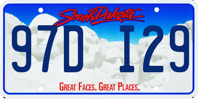 SD license plate 97DI29