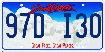 SD license plate 97DI30