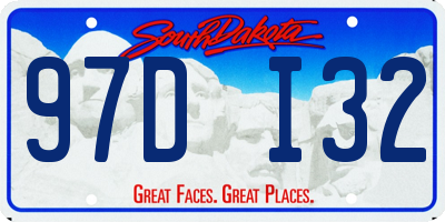 SD license plate 97DI32