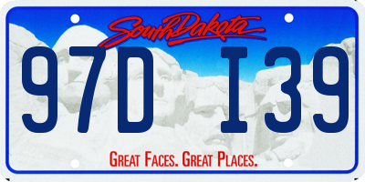 SD license plate 97DI39