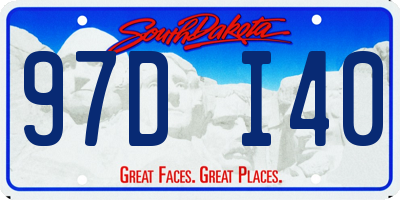 SD license plate 97DI40