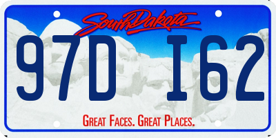 SD license plate 97DI62