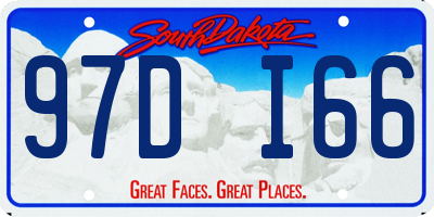 SD license plate 97DI66