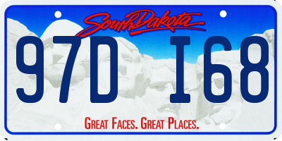 SD license plate 97DI68