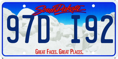 SD license plate 97DI92