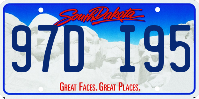 SD license plate 97DI95