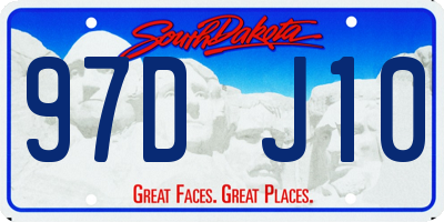 SD license plate 97DJ10