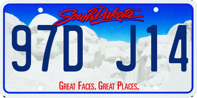 SD license plate 97DJ14