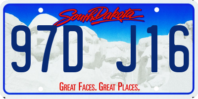 SD license plate 97DJ16