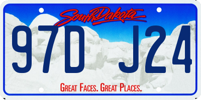 SD license plate 97DJ24