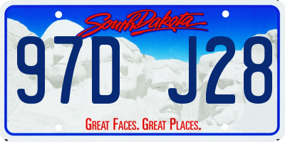 SD license plate 97DJ28