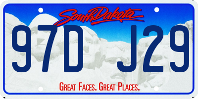 SD license plate 97DJ29