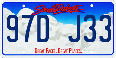 SD license plate 97DJ33