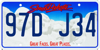 SD license plate 97DJ34