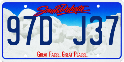 SD license plate 97DJ37