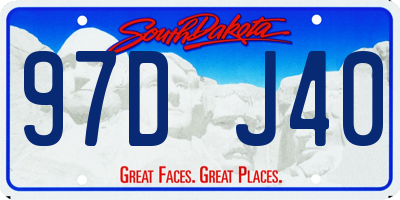 SD license plate 97DJ40