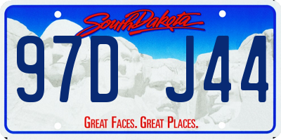 SD license plate 97DJ44