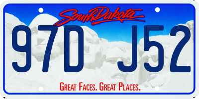 SD license plate 97DJ52