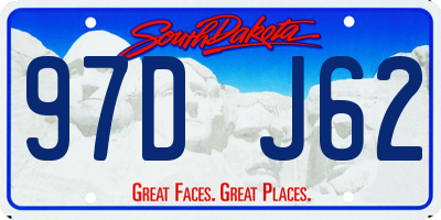 SD license plate 97DJ62