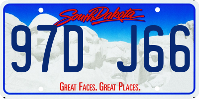 SD license plate 97DJ66