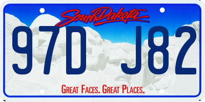 SD license plate 97DJ82