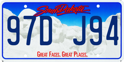 SD license plate 97DJ94