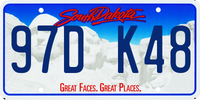 SD license plate 97DK48
