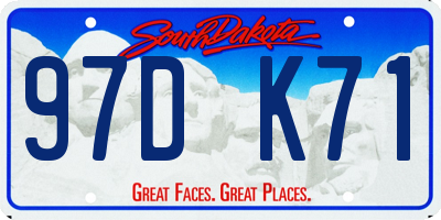 SD license plate 97DK71