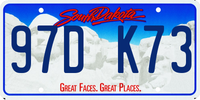 SD license plate 97DK73