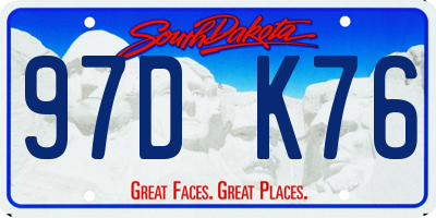 SD license plate 97DK76