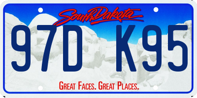 SD license plate 97DK95