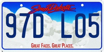 SD license plate 97DL05