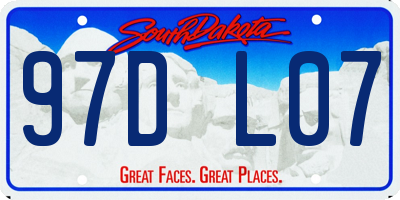 SD license plate 97DL07