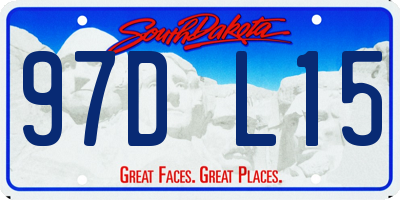 SD license plate 97DL15