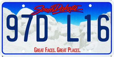 SD license plate 97DL16