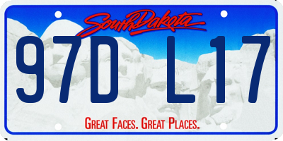 SD license plate 97DL17