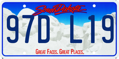 SD license plate 97DL19