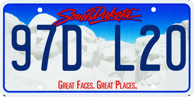 SD license plate 97DL20