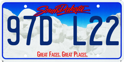 SD license plate 97DL22